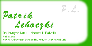 patrik lehoczki business card